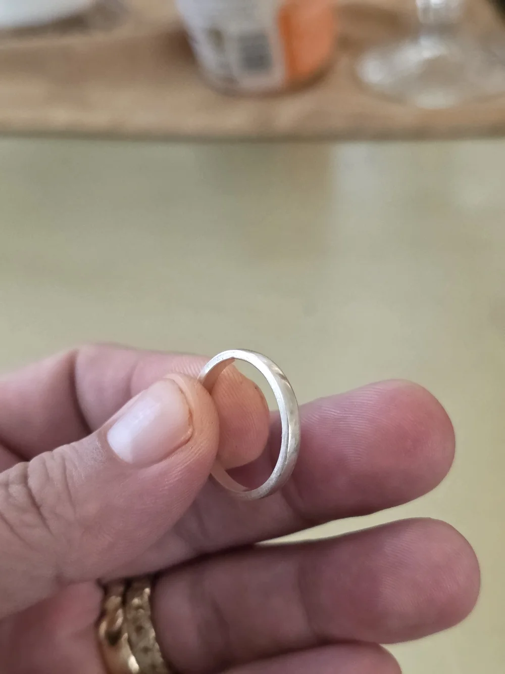 Simple Silver Band Ring - Minimalist Stackable